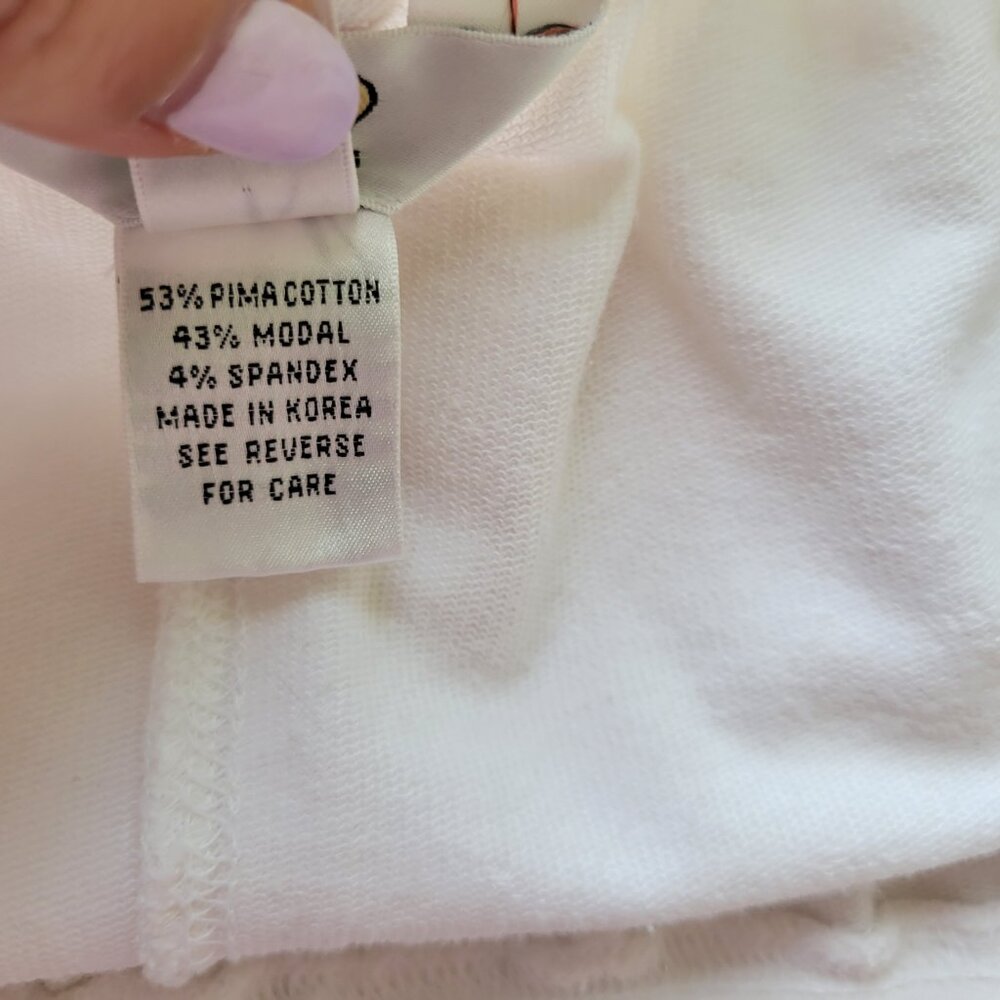 Talbots Women's 2X Plus White A-Line Skirt Mini Cotton Blend Pull-On WHI33E - Picture 8 of 9